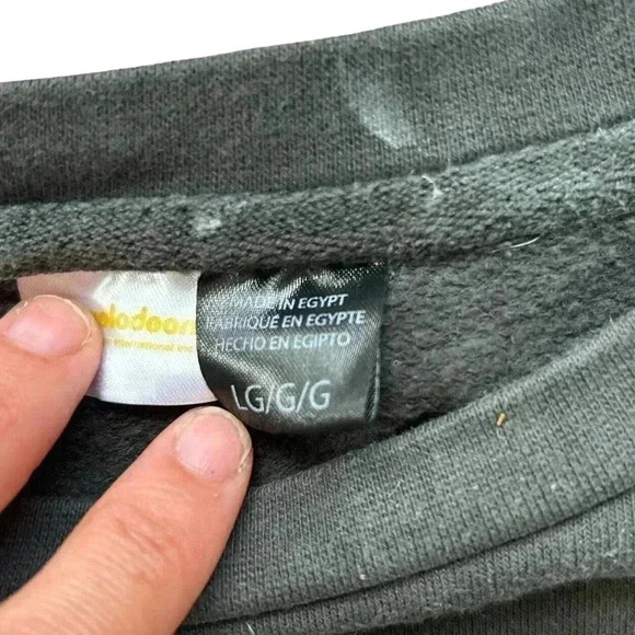 Nickelodeon Rugrats Hey Arnold Black Graphic Crewneck Vintage Sweatshirt L - Picture 7 of 9